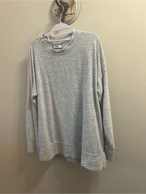 Aerie Women’s Oversized Crewneck Tunic Sweater - Light Heather Gray Size M
